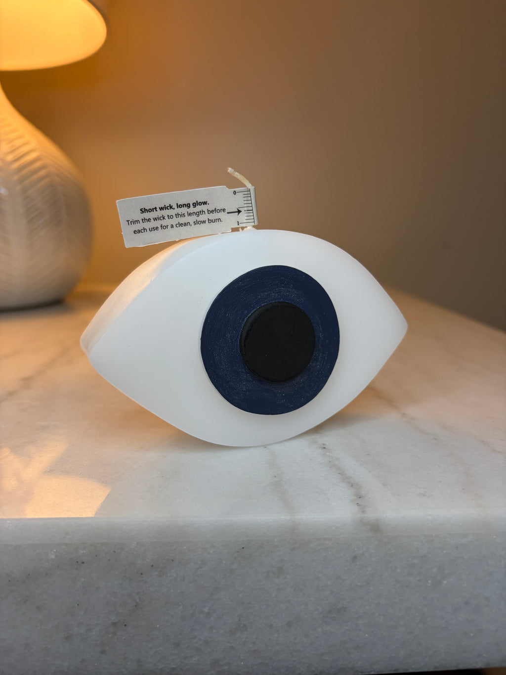 Sculptural Nazar Evil Eye Candle | Spiritual Protection Home Decor