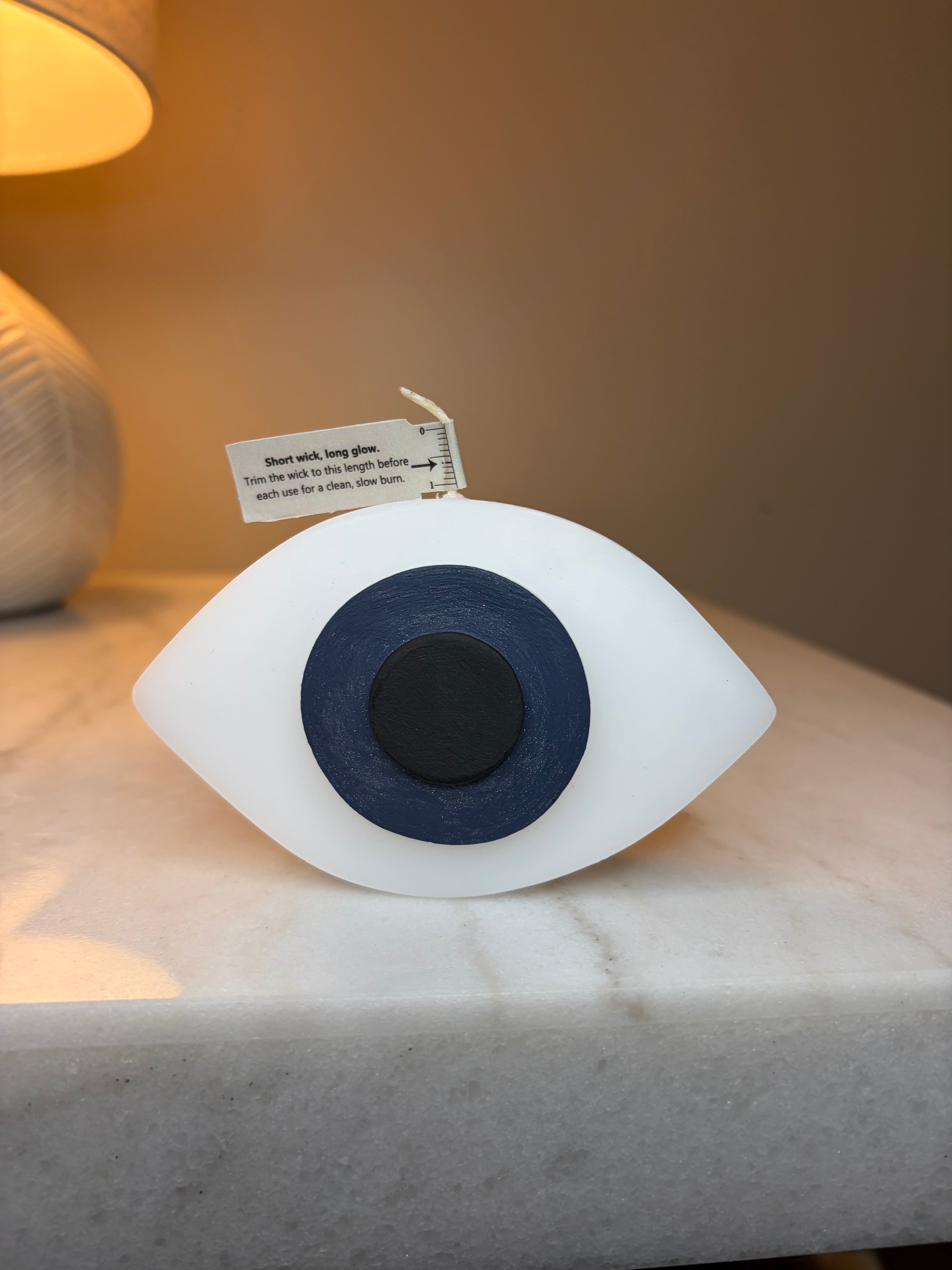 Sculptural Nazar Evil Eye Candle | Spiritual Protection Home Decor