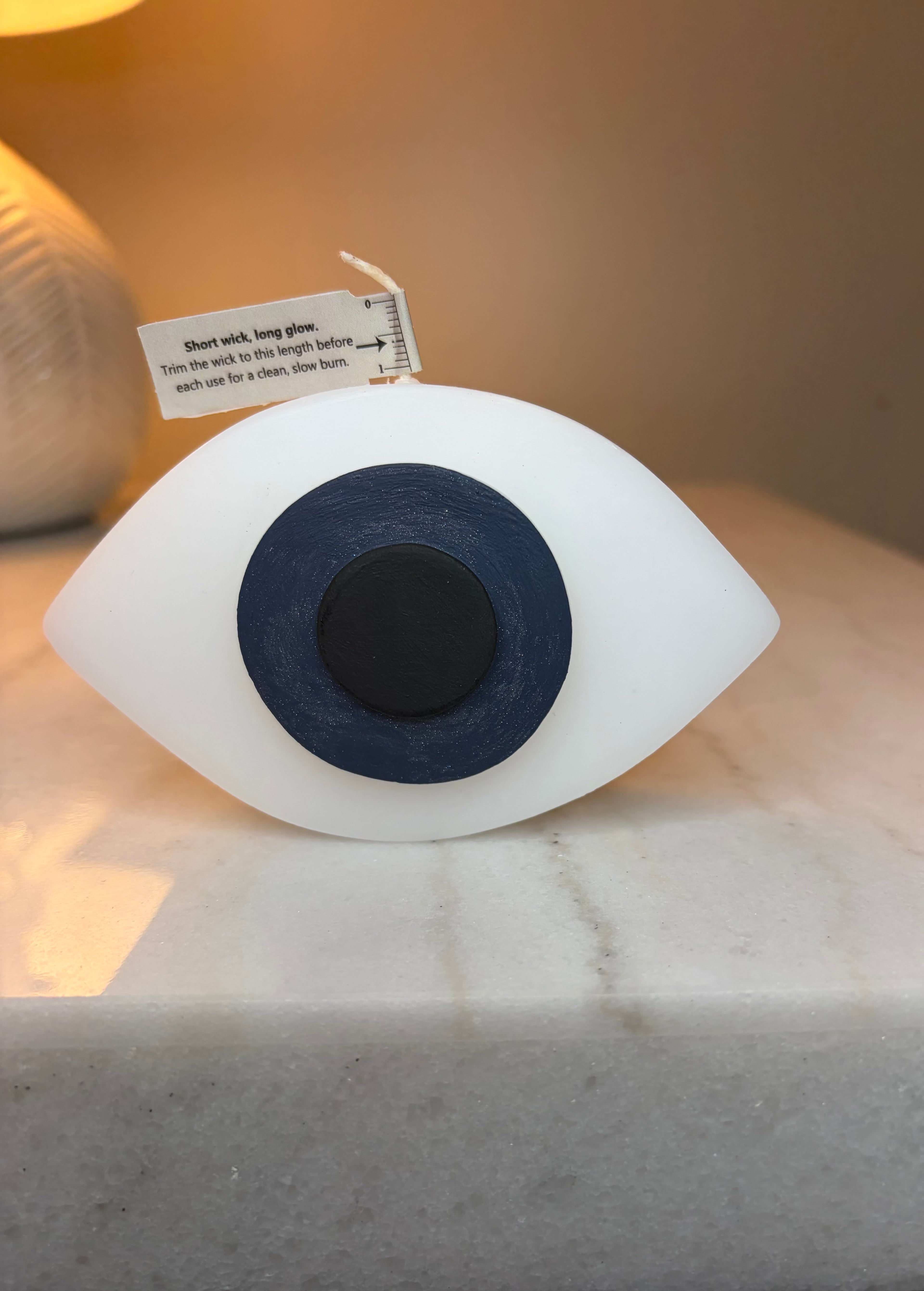 Sculptural Nazar Evil Eye Candle | Spiritual Protection Home Decor