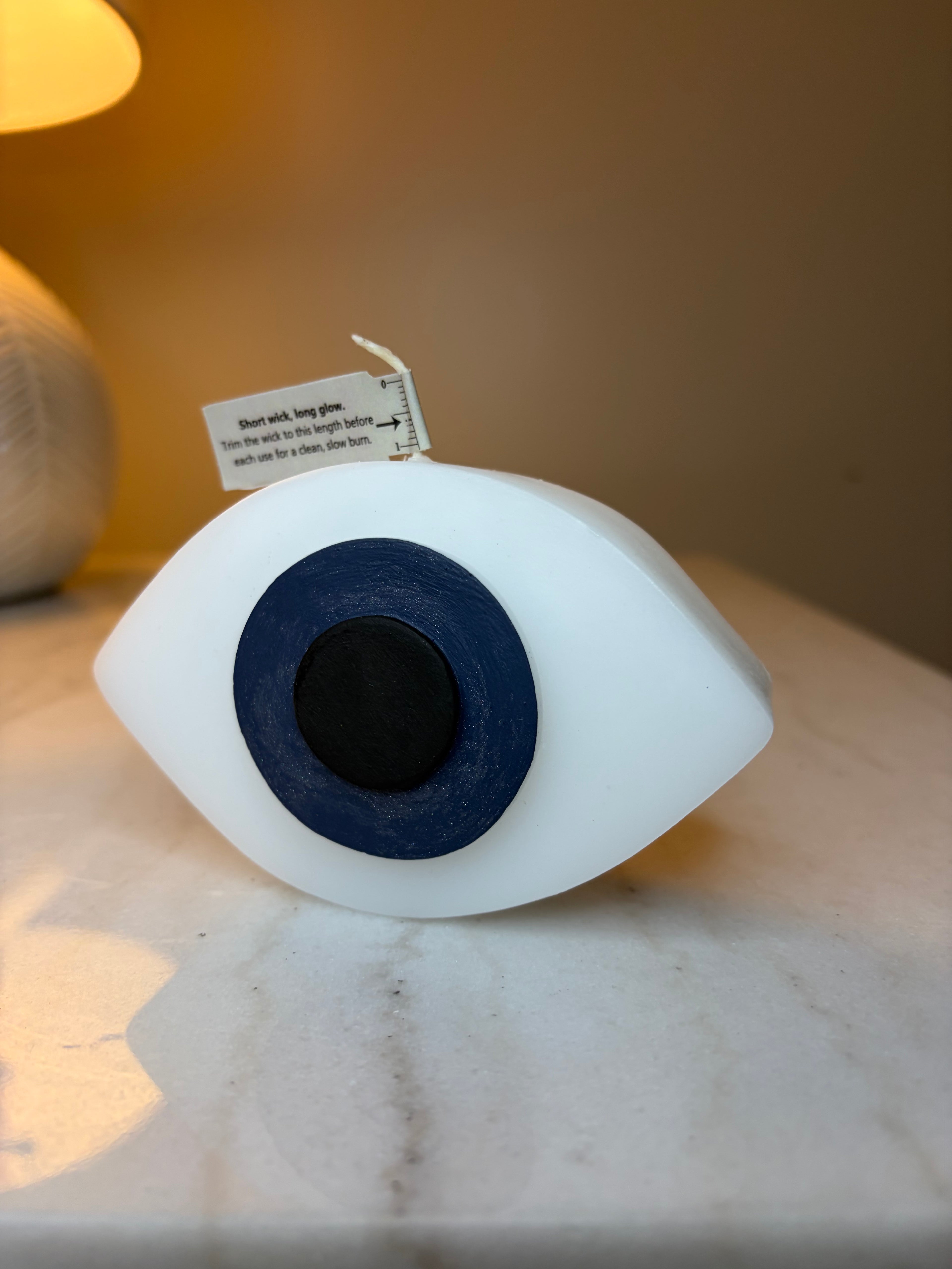 Sculptural Nazar Evil Eye Candle | Spiritual Protection Home Decor