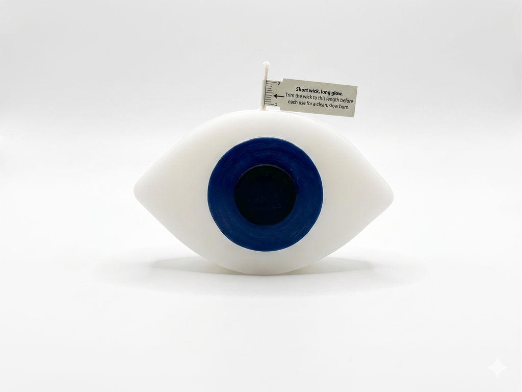 Sculptural Nazar Evil Eye Candle