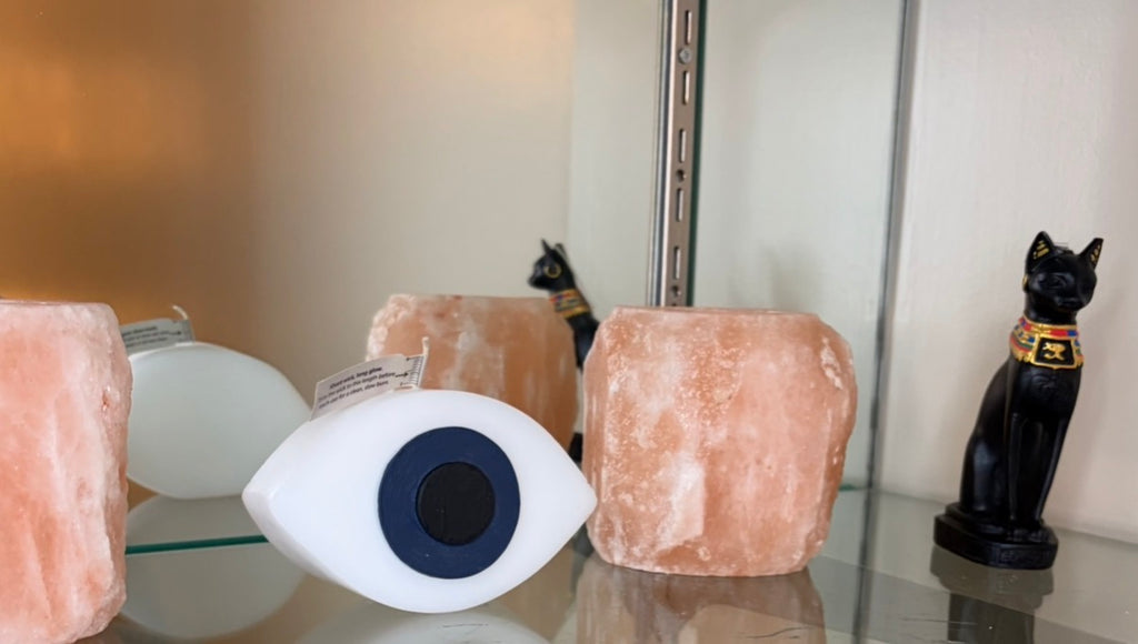Sculptural Nazar Evil Eye Candle | Spiritual Protection Home Decor