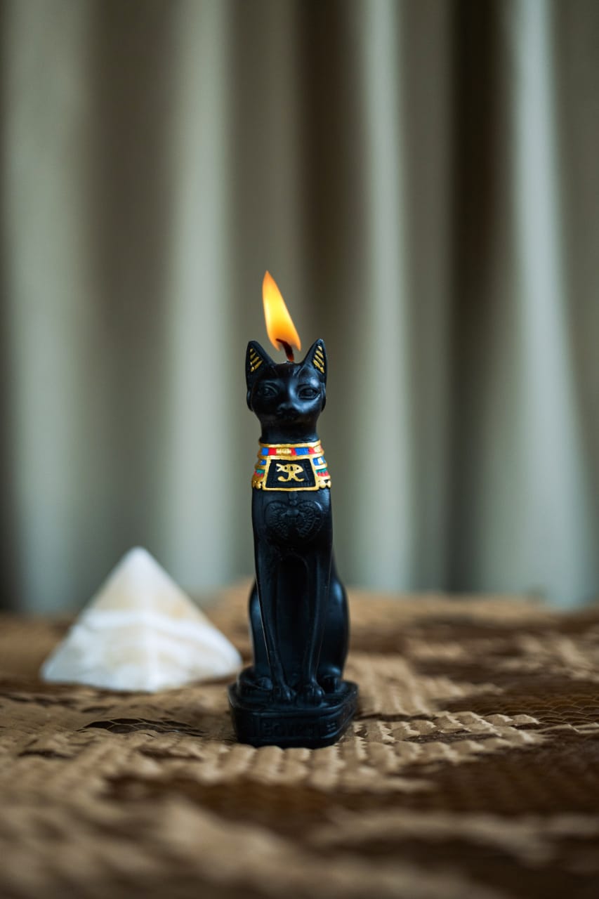 Bastet Goddess Sculpture Candle