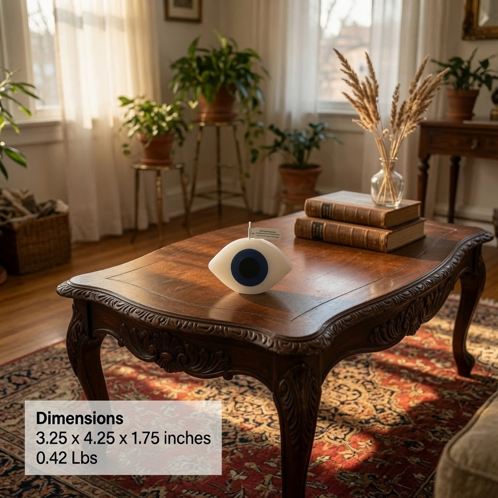 Sculptural Nazar Evil Eye Candle